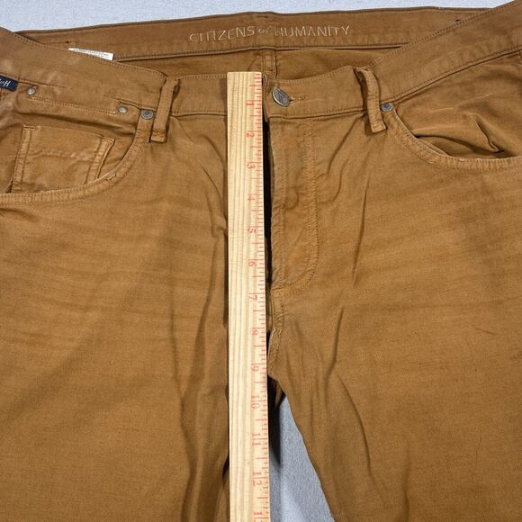 Citizens of Humanity Dylan‎ Boyfriend Jeans Women 32 Brown Straight Button Fly - Picture 6 of 14